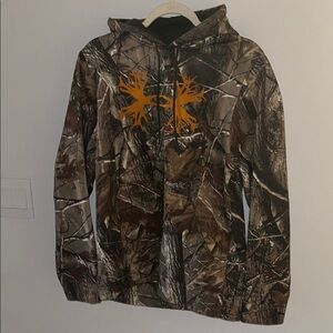 Under Armour Camouflage Hoodie with Orange Logo